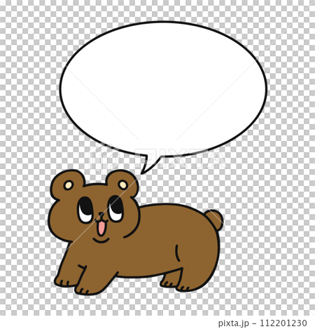 ゆかいなクマと吹き出し 112201230