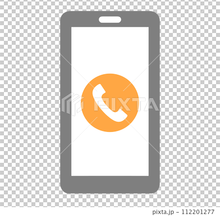 Orange | Smartphone with phone icon Orange | Smartphone with phone icon 112201277