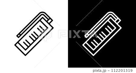 学校の音楽の授業で使用するピアニカのベクターアイコン 112201319