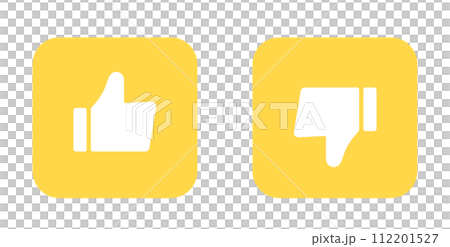 Simple yellow good and bad marks Simple yellow good and bad marks 112201527