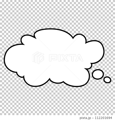 [Single Item] Speech Bubble - Cloud Shape, Horizontal, Large 112201694