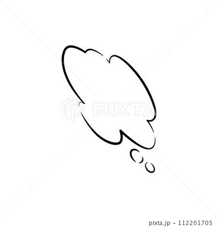 【単品】吹き出し - 雲形・縦 【単品】吹き出し - 雲形・縦 112201705