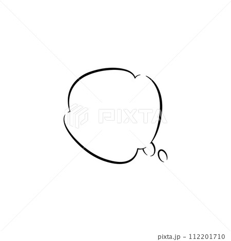 【単品】吹き出し - 雲形・シンプル 112201710