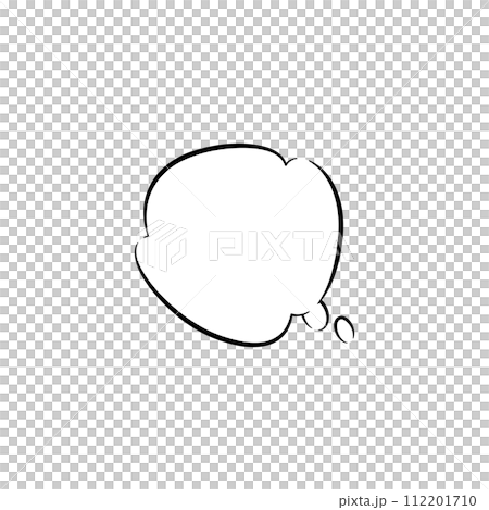 【単品】吹き出し - 雲形・シンプル 112201710