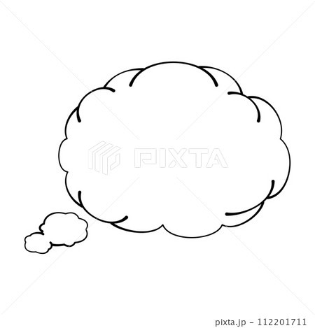 【単品】吹き出し - 雲形・考える・想像 【単品】吹き出し - 雲形・考える・想像 112201711