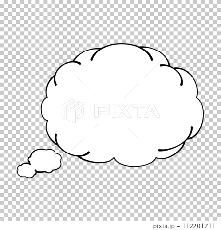 【単品】吹き出し - 雲形・考える・想像 【単品】吹き出し - 雲形・考える・想像 112201711