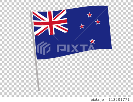 はためくニュージーランドの国旗 112201771