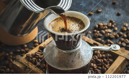 珈琲イメージ 上からのアングル 珈琲イメージ 上からのアングル 112201977
