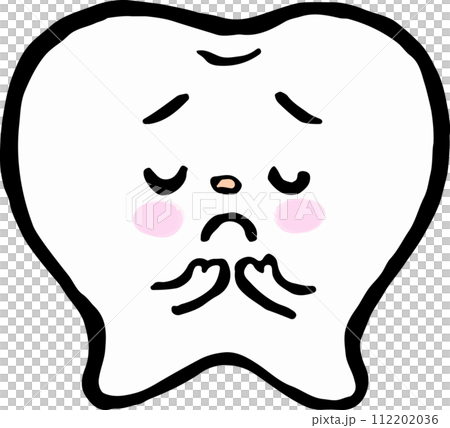 手繪人物插圖有麻煩的牙齒 112202036