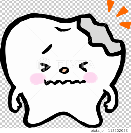 缺牙的手繪人物插圖 112202038