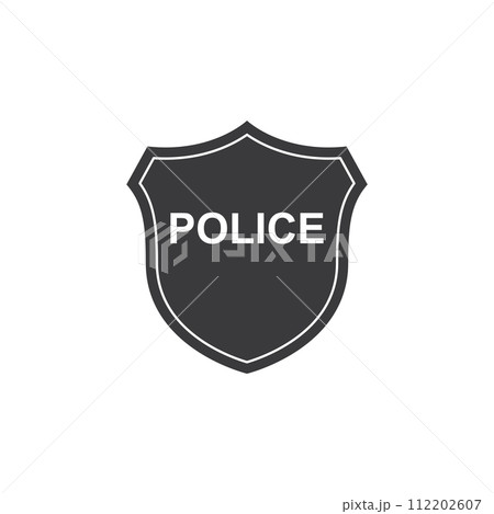 Police icon flat design 112202607