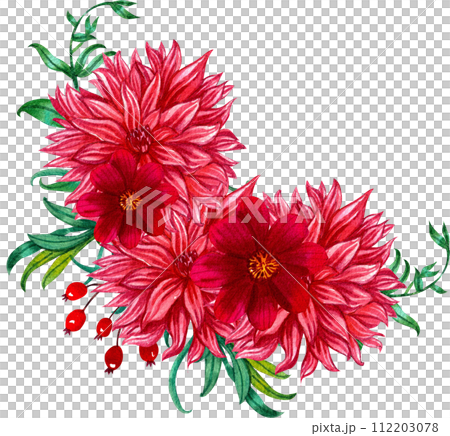 Bouquet flowers watercolor Bouquet flowers watercolor 112203078
