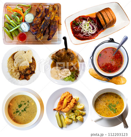 Collection of Czech cuisine dishes Collection of Czech cuisine dishes 112203123