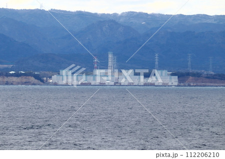 洋上から眺める福島第二原子力発電所(2024年2月) 洋上から眺める福島第二原子力発電所(2024年2月) 112206210