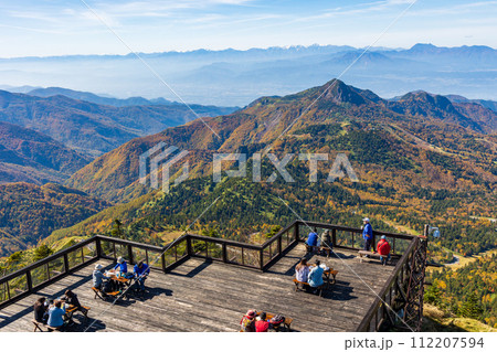 秋の志賀高原 横手山山頂からの眺望 秋の志賀高原 横手山山頂からの眺望 112207594