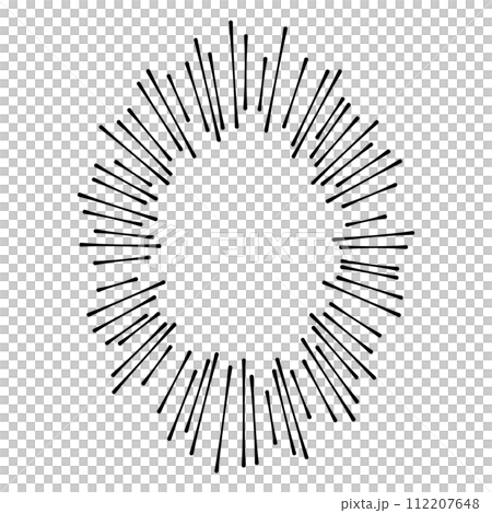 【単品】漫画のモノローグ・集中線・効果線の吹き出し - 丸・楕円・長丸 【単品】漫画のモノローグ・集中線・効果線の吹き出し - 丸・楕円・長丸 112207648