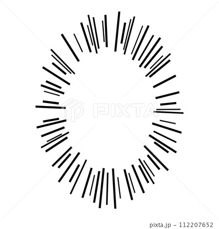 【単品】漫画のモノローグ・集中線・効果線の吹き出し - 丸・楕円・長丸 112207652