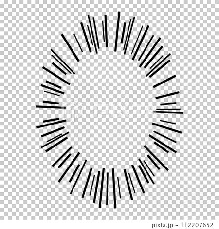 【単品】漫画のモノローグ・集中線・効果線の吹き出し - 丸・楕円・長丸 112207652