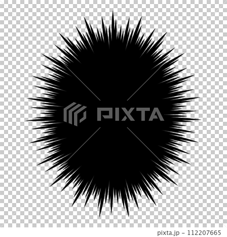 【単品】漫画のモノローグ・集中線・効果線の吹き出し - 丸・楕円・長丸 112207665