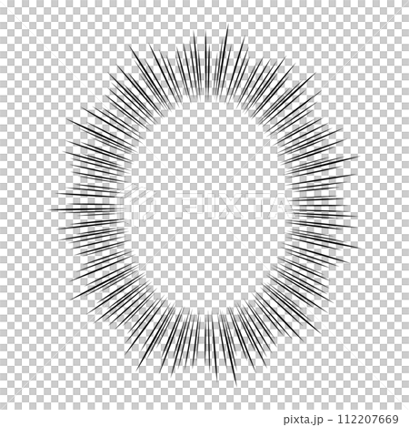 [Single item] Manga monologue, concentrated line, effect line speech bubble - circle, oval, oval 112207669