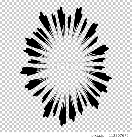 【単品】漫画のモノローグ・集中線・効果線の吹き出し - 丸・楕円・長丸 112207673