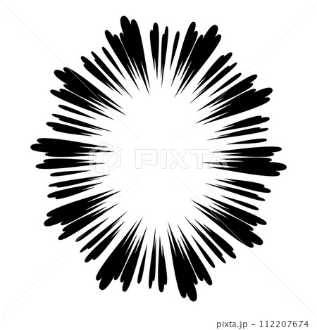 【単品】漫画のモノローグ・集中線・効果線の吹き出し - 丸・楕円・長丸 112207674