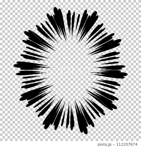 【単品】漫画のモノローグ・集中線・効果線の吹き出し - 丸・楕円・長丸 112207674