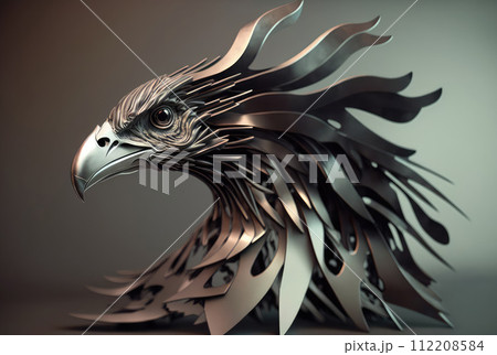 Concept iron eagle. Generative AI Concept iron eagle. Generative AI 112208584