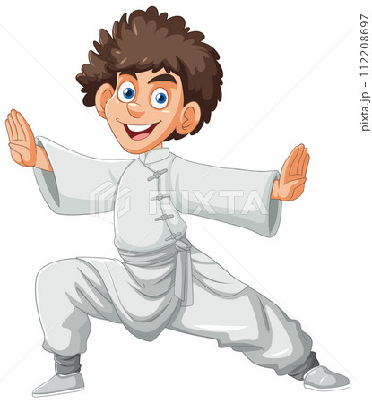 Young Martial Artist in Action 112208697