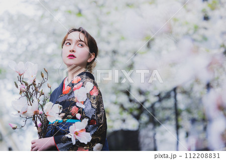 着物 袴 桜 着物 袴 桜 112208831
