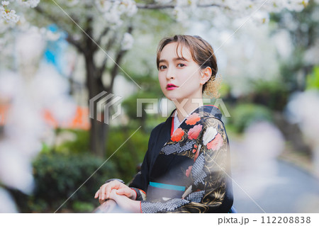 着物 袴 桜 着物 袴 桜 112208838