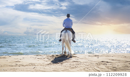 rider with his horse 112209928
