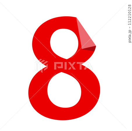 Illustration of colorful number. 112210128