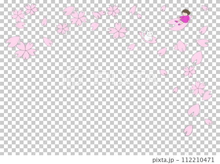 Cherry blossom petal frame Cherry blossom petal frame 112210471