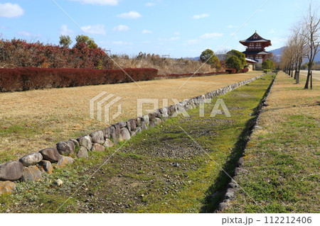 平城宮跡【 二条大路からの朱雀門 】 / 奈良市 平城宮跡【 二条大路からの朱雀門 】 / 奈良市 112212406