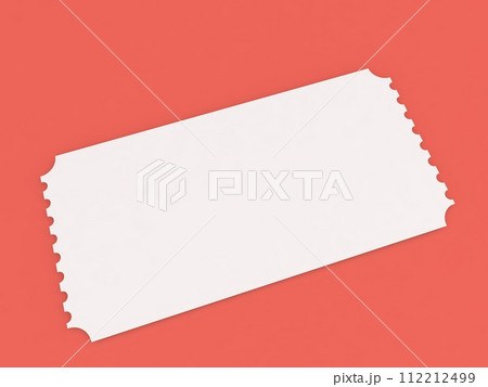 Postage stamp paper mockup on red background. 3d render illustration. Postage stamp paper mockup on red background. 3d render illustration. 112212499