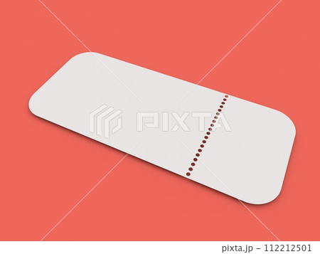 Tear-off paper coupon blank on a red...のイラスト素材 [112212501] - PIXTA