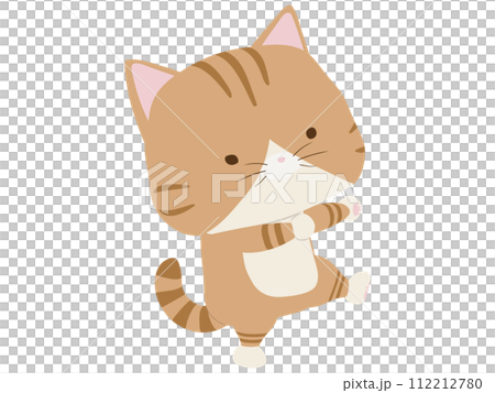 案内する茶トラ猫 112212780