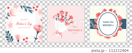 Mother's Day card design _ vector set Mother's Day card design _ vector set 112212904