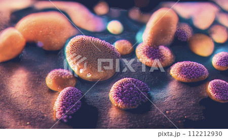 Parasite eggs, worm eggs, illustration 112212930