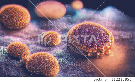 Parasite eggs, worm eggs, illustration 112212950