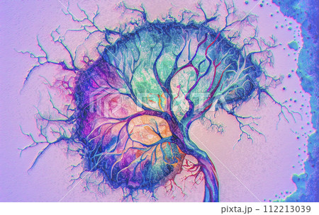 Neurons, brain cells, neural network, 3D illustration 112213039