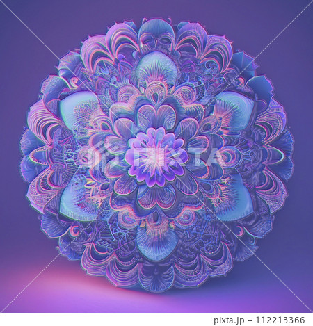 Mandala circular pattern, ai illustration 112213366