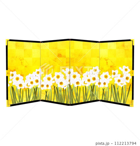 水仙の金屏風 水仙の金屏風 112213794