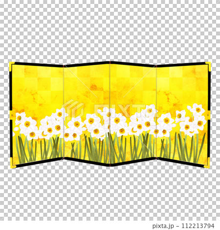 水仙の金屏風 水仙の金屏風 112213794