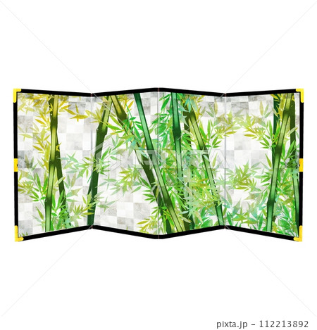 竹林の銀屏風 112213892