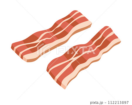 手描きのベーコンのベクターイラスト 112213897