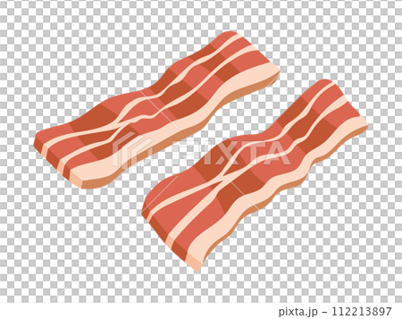 手描きのベーコンのベクターイラスト 112213897