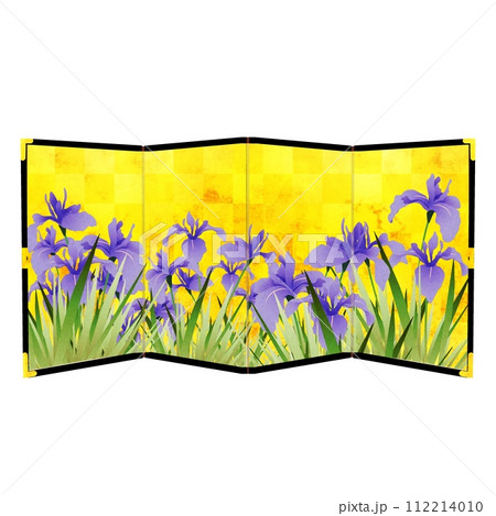 菖蒲の金屏風 112214010