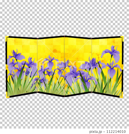 菖蒲の金屏風 112214010